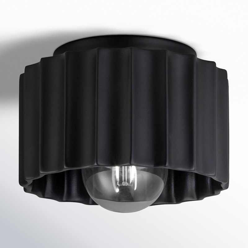 Colgate Outdoor Flush Mount, Carbon Matte Black, 6.5" H x 10" W x 10" D