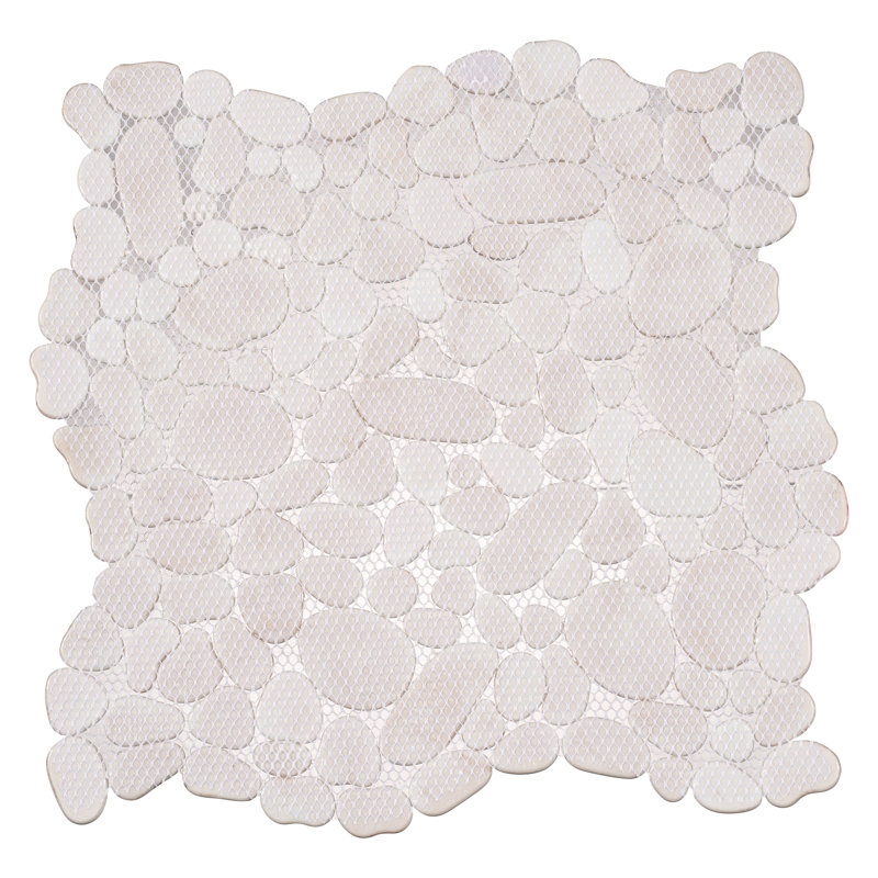 Mesa Pebble/Stone Look Glass Mosaic Wall Tile, Basin