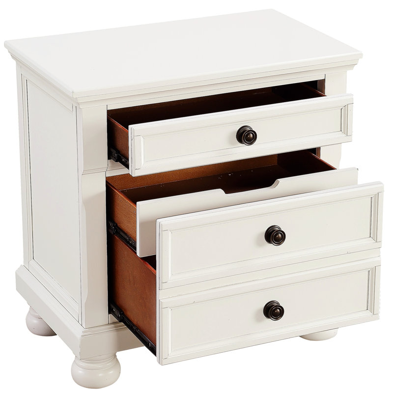 Table de chevet Sorah, Blanc
