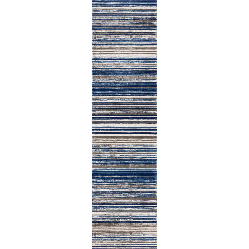 Amba Abstract Synthetic Area Rug, Runner 80 x 300cm