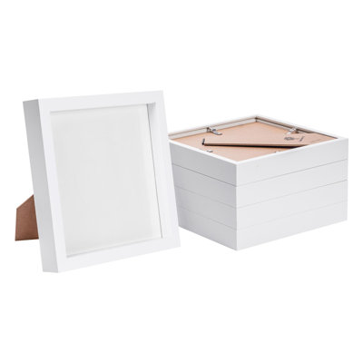 Nicola Spring - 3D Box Photo Frames - 8" x 8" - White
