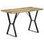 Lyly Solid Wood Top Metal Base Dining Table-1481464170