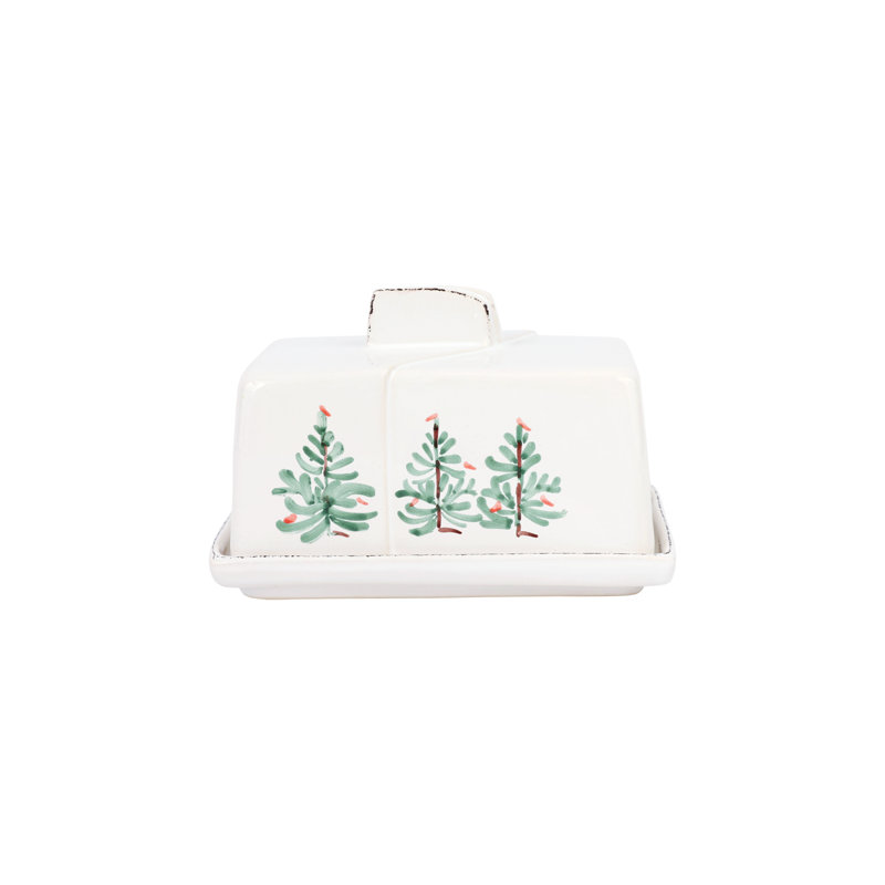 Lastra Holiday Stoneware Butter Dish