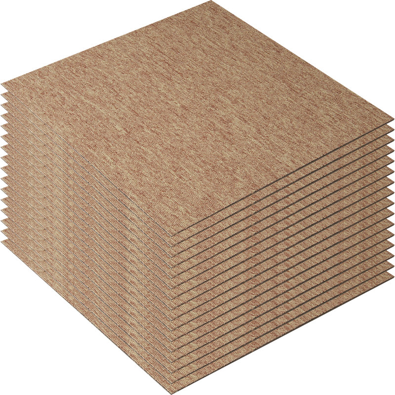 20'' W x 20'' L Textured Cut And Loop Polypropylene Plastic Carpet Tile