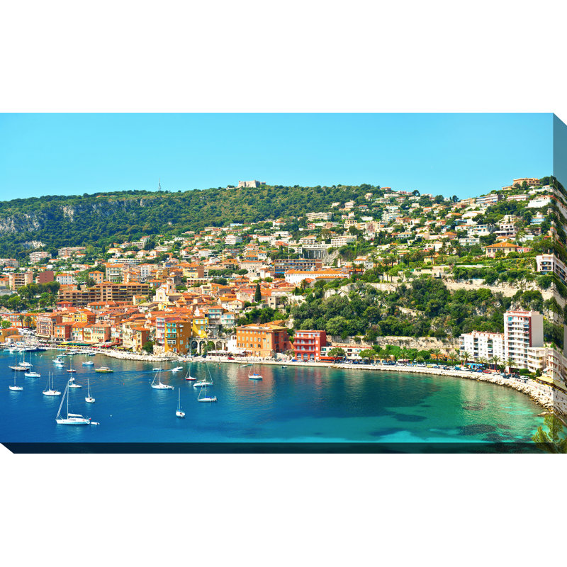 « villefranche-sur-mer, ivoire d’azur », reproduction de photo sur toile tendue, H 24 po x l 40 po x P 1 po