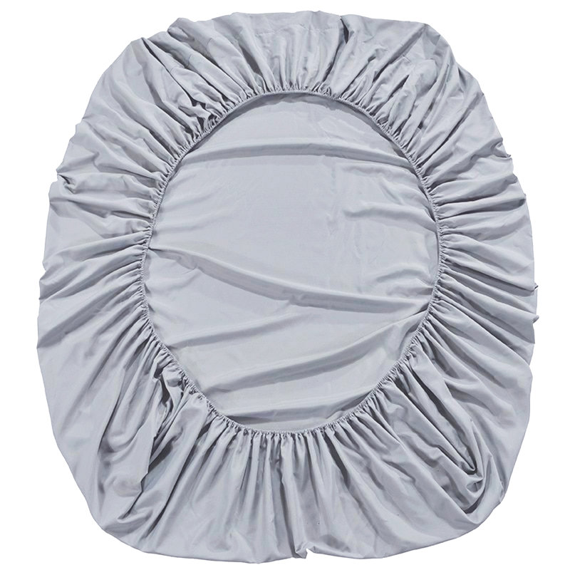 Egyptian Cotton Sateen Fitted Sheet, Twin, Vapor Blue
