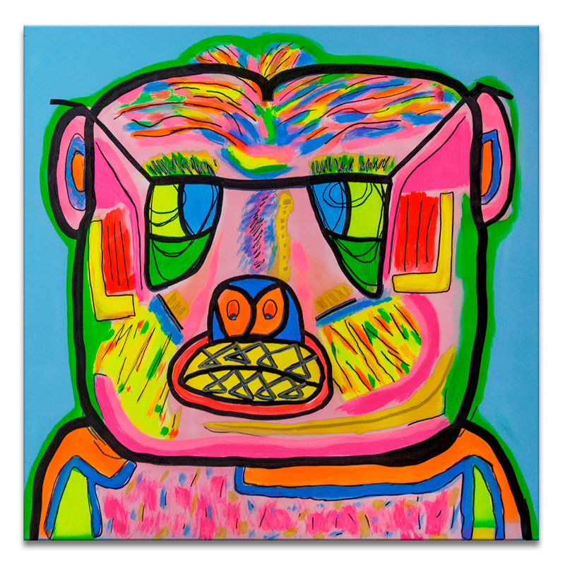 "One of a Kind Art", "Sans titre VI", peinture sur toile tendue