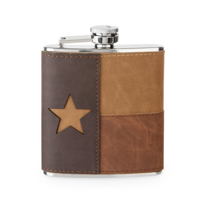 Faux Leather Texas Flask
