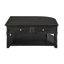 Table basse en bois gris anthracite, avec plateau relevable et tablettes de rangement supplémentaires