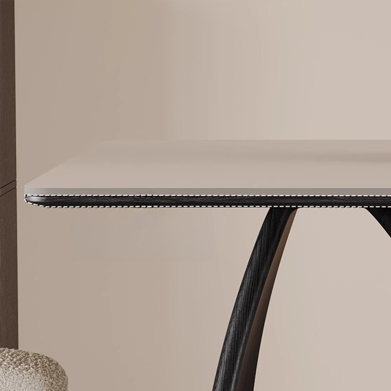 Ensemble de table de salle à manger et de chaises en bois massif, H 29,52 po x L 70,86 po x l 35,43 po