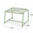 13"H Outdoor Table - To , Backyard Enticement, Iron Mesh 13.19"H Side Model, Iron, Pattern, Yard Accessory-1853503860
