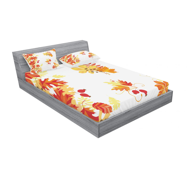 Ensemble de draps Autumn, Ensemble de drap pour grand lit avec drap-housse
