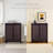 Ameer Modern Boho Accent Storage Cabinet with 2 Rattan Inlay Doors, Adjustable Shelves & Solid Wood Frame-118226006