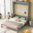 Queen Size Murphy Bed With A Shelf,-108960417