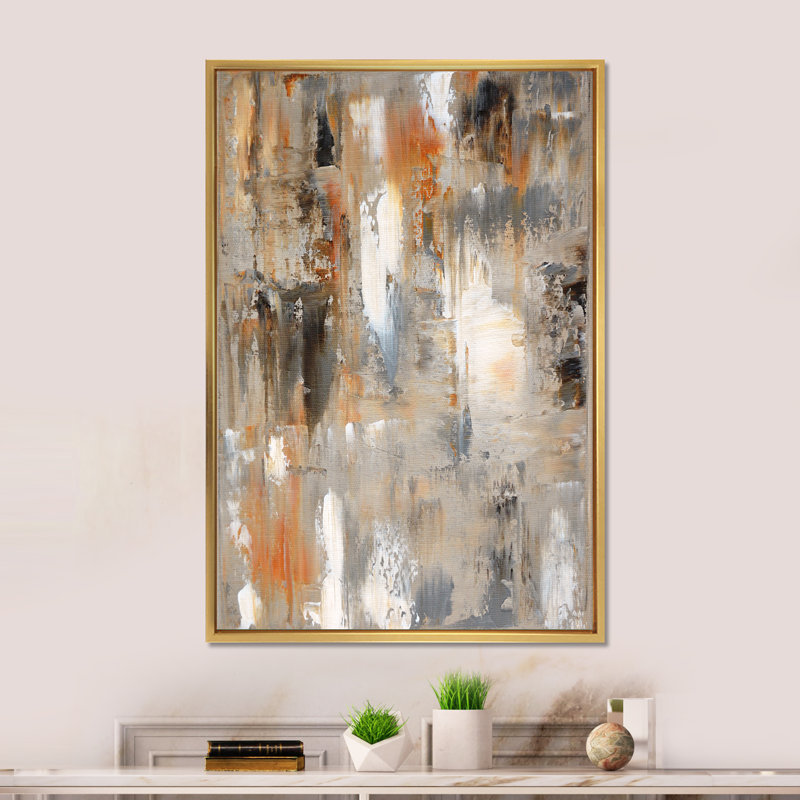 Le brun rencontre le gris - art moderne et contemporain sur toile