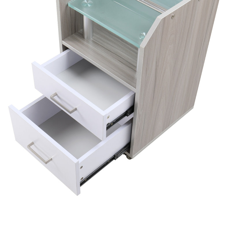 Chariot Mia, Bois clair / blanc