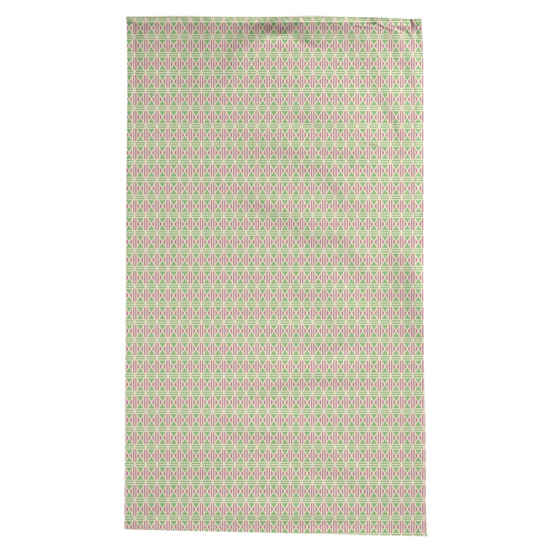 Nappe losanges doublés Leffel, Rose / vert