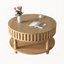 Table basse cannelée de style moderne du milieu du siècle avec rangement, table centrale en bois naturel avec couvercle rabattable et pieds en bois pour le salon-1745659416