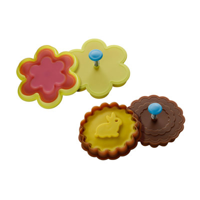 Jordan-Lee 2 Piece Rabbit and Flower Shape Cookie Cutter Set