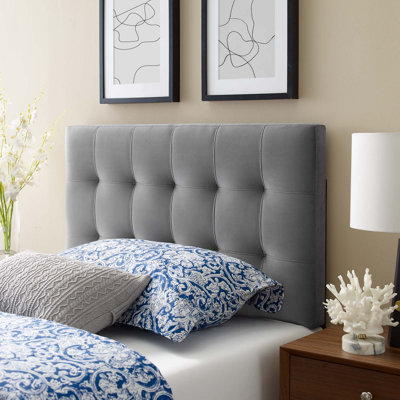 Lily Upholstered Velvet Panel Headboard