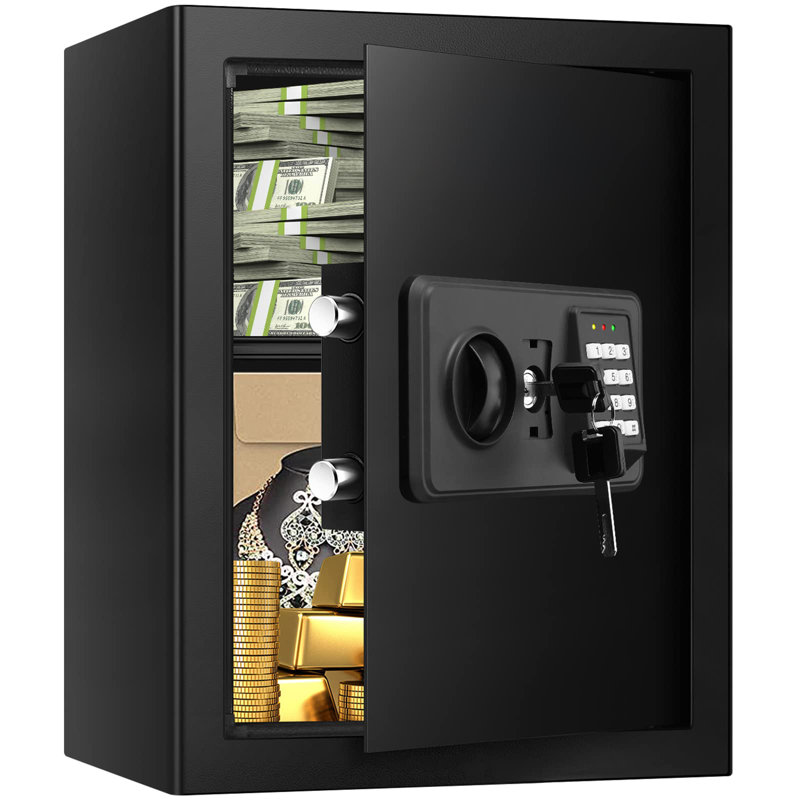 Black 3.0 Cubic Feet Digital Fireproof Safe with Electronic Keypad