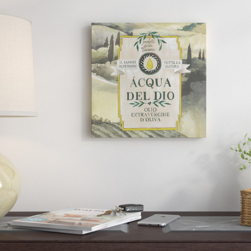 « olive oil labels i », publicité rétro sur toile, H 37 po x l 37 po x P 1,5 po, Toile avec cadre flottant noir, Pas de tapis