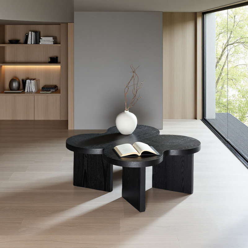 Table basse moderne en MDF, utilisée dans les salons, les chambres à coucher et les bureaux, Noir