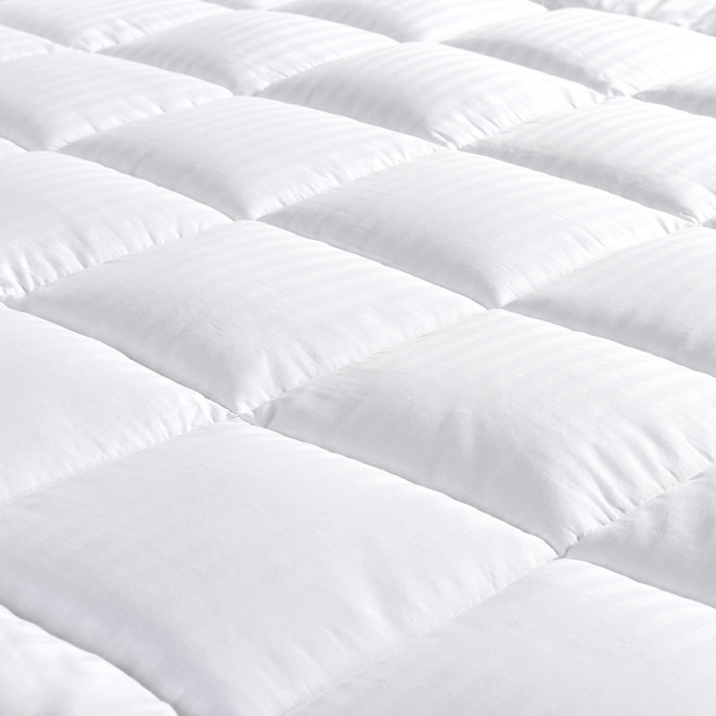 Tonsey Cotton Quilted Mattress Pad Fitted Mattress Topper with Deep Pocket, Queen