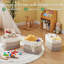 Panier de rangement, paniers tissés pour le rangement, panier en corde de coton pour les jouets, paniers à serviettes pour la salle de bain - paquet de 3, jaune dégradé