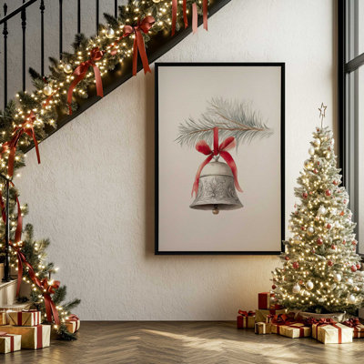 Silver Bell Noel Canvas Art Print