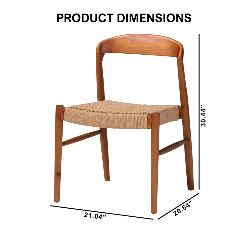 Chaise de salle à manger en papier tissé Milly