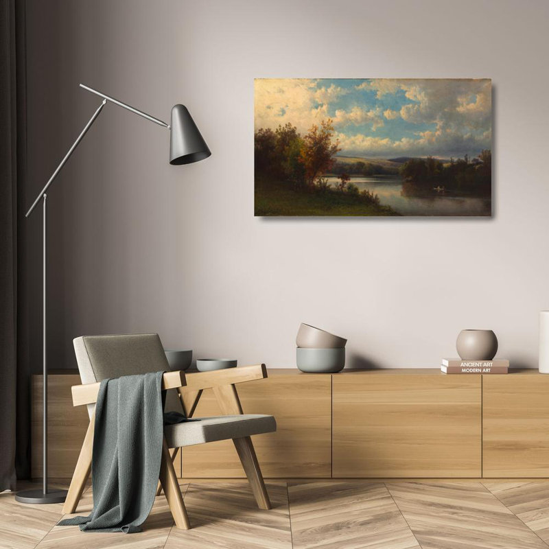 "Landscape near Granby, Connecticut" by  Hendrik Dirk Kruseman Van Elten - Gallery Wrap Canvas Wall Art, 17" H x 24" W