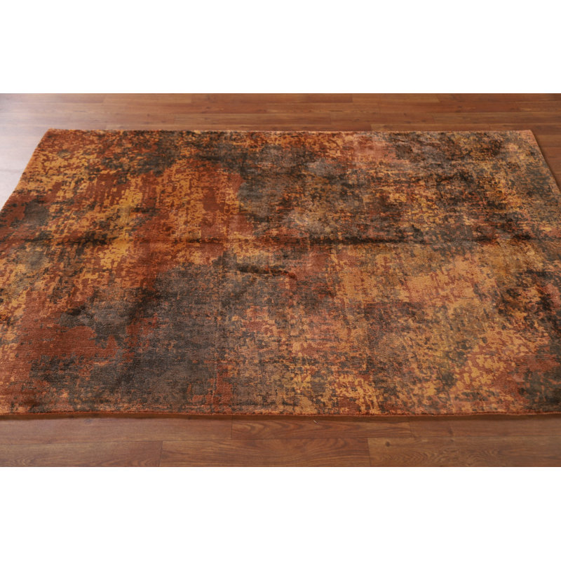 Tapis oriental à motif abstrait all-over 4 x 6