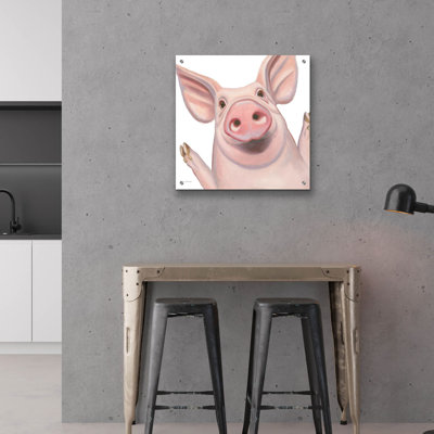 «Farm Friends» 4 po par Myles Sullivan, art mural en verre acrylique