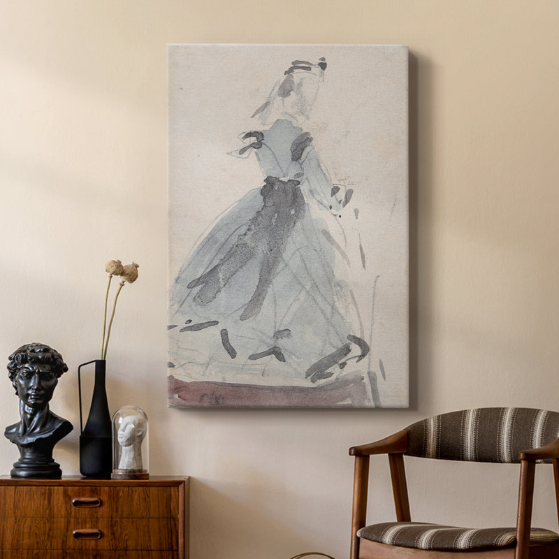 Croquis rétro Lxxxix - galerie sur mesure, H 18 po x l 12 po