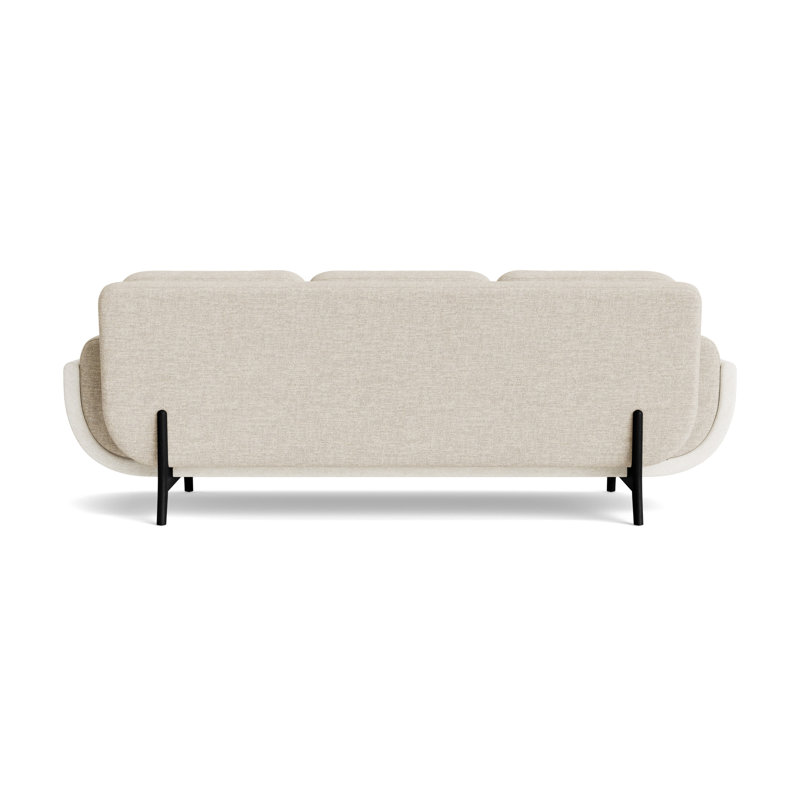 Regatta 100 Sofa, Textured Slub Weave-ToffeeLinen, Black