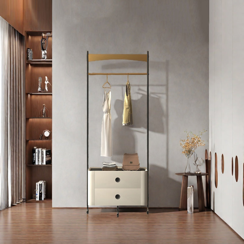 Portemanteau luxueux avec rangement, Ivoire ivoire