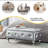 Modern Luxury European Design Silver Faux Leather Storage Bench With Crystal Buttons For Bedroom And Bathroom - Structure, Flip Top Opening Upholstered Footrest Living Room Porch Feature, Comfortable
