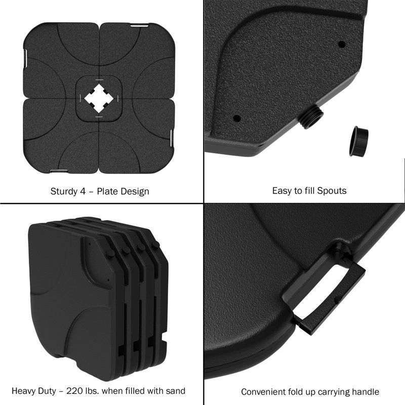 Parasol décalé d'extérieur en porte-à-faux 10 pi avec porte-à-faux inclus et nervures en acier robustes et inclinaison verticale par Pure Garden (vert)