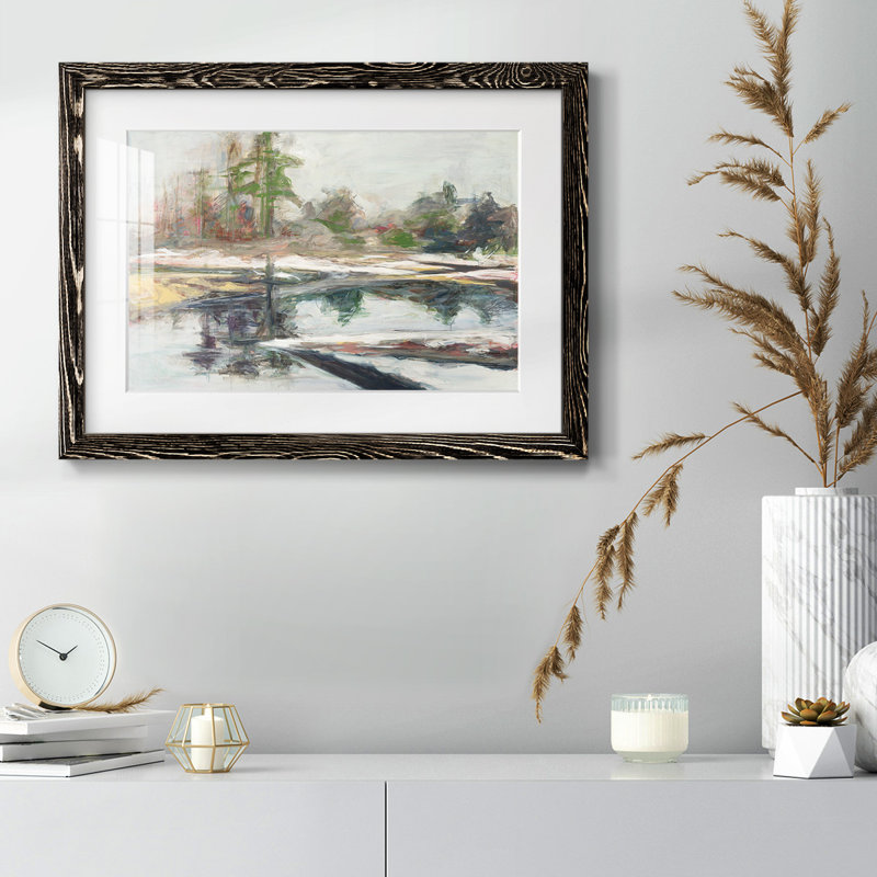 «Quiet Reflection», reproduction sur toile flottante, H 22 po x l 32 po x P 1,5 po, Cadre noir