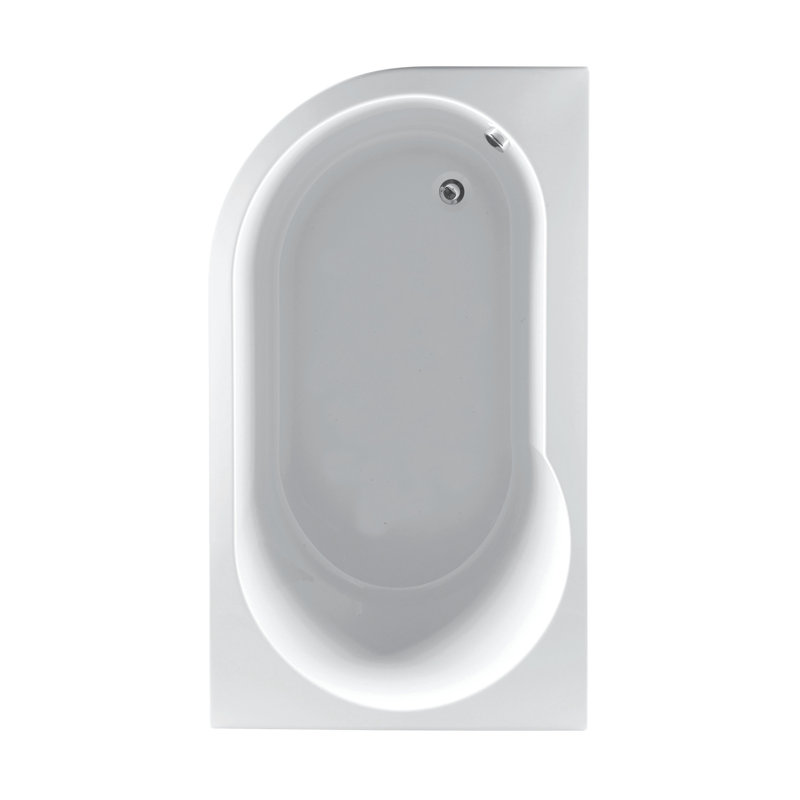 Davos 1550mm x 900mm Soaking Acrylic Bathtub, Right