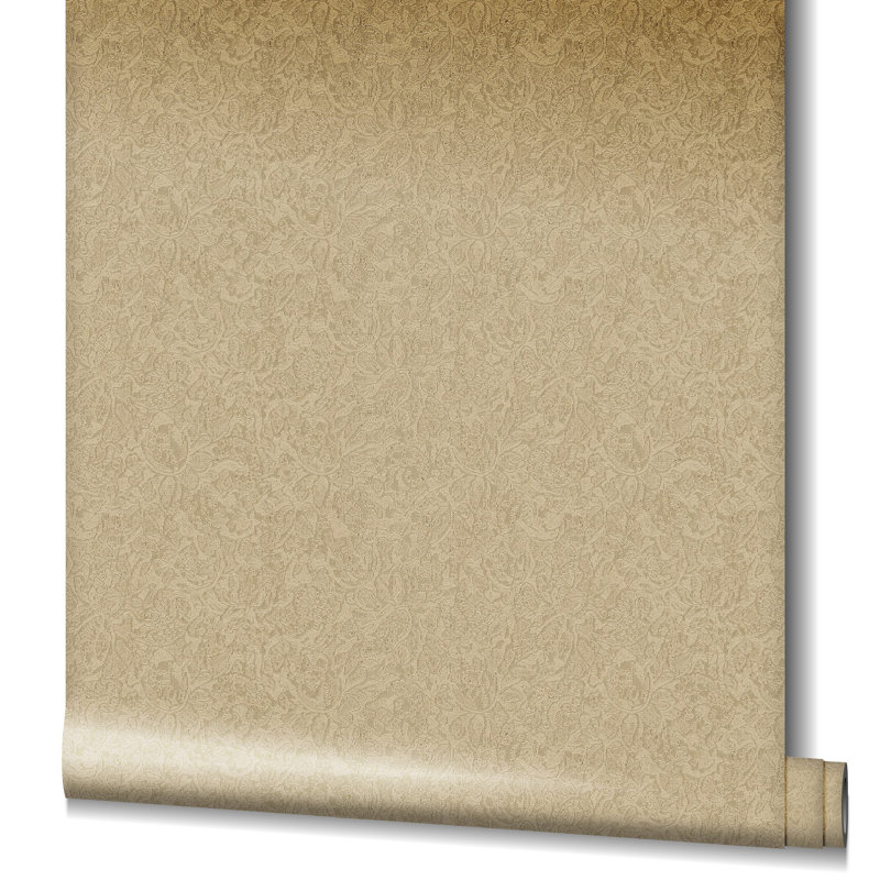 Rouleau de papier peint à motif floral Energy Collection, Doré