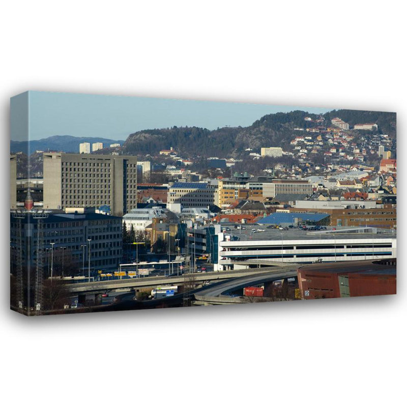 Bergen Cityscape, Norway, 15" H x 24" W