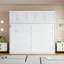 Grand lit escamotable mural avec armoires supérieures-351846711