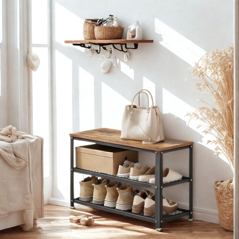 6 Pair Shoe Storage Bench