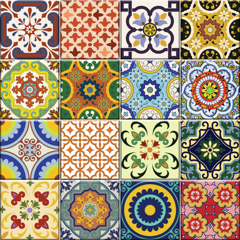 Vinyl Peel and Stick Mosaic Tile, 6" W x 6" L