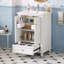 Meuble-lavabo de salle de bain avec lavabo en céramique à portes à fermeture douce et tiroir divisé-18476650