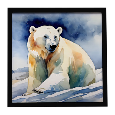 Polar Bear Framed Metal Print