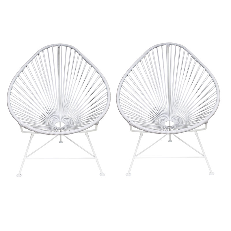 Double chaise de patio Acapulco, Blanc