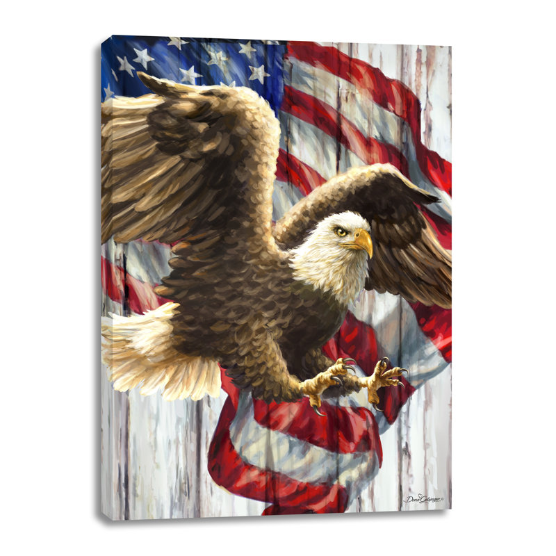 Art mural Liberty Eagle, H 14 po x l 10 po x P 1 po